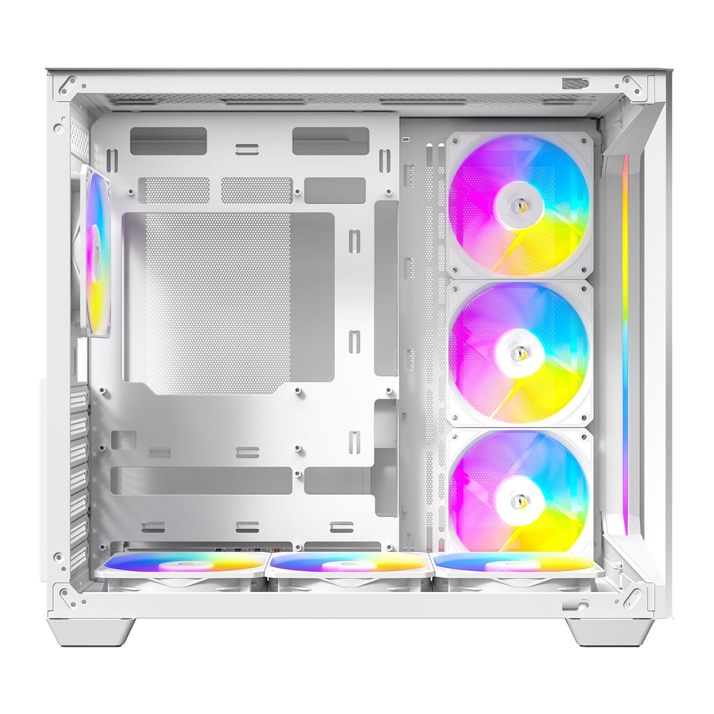 ANTEC Constellation C5 White ARGB Case, 270' Full-view tempered glass, Dual Chamber, Support back-connect motherboards, 7 x ARGB PWM fans with built-in fan controller, ATX, Micro-ATX, ITX