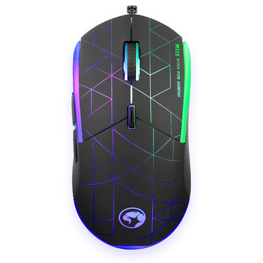 Marvo Scorpion M115 Gaming Mouse, USB 2.0, 7 LED Colours, Adjustable up to 4000 DPI, Gaming Grade Optical Sensor with 6 Programmable Buttons