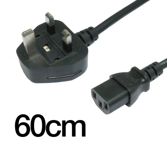 PC-60cm-US-UK 60cm Black Kettle Power Lead