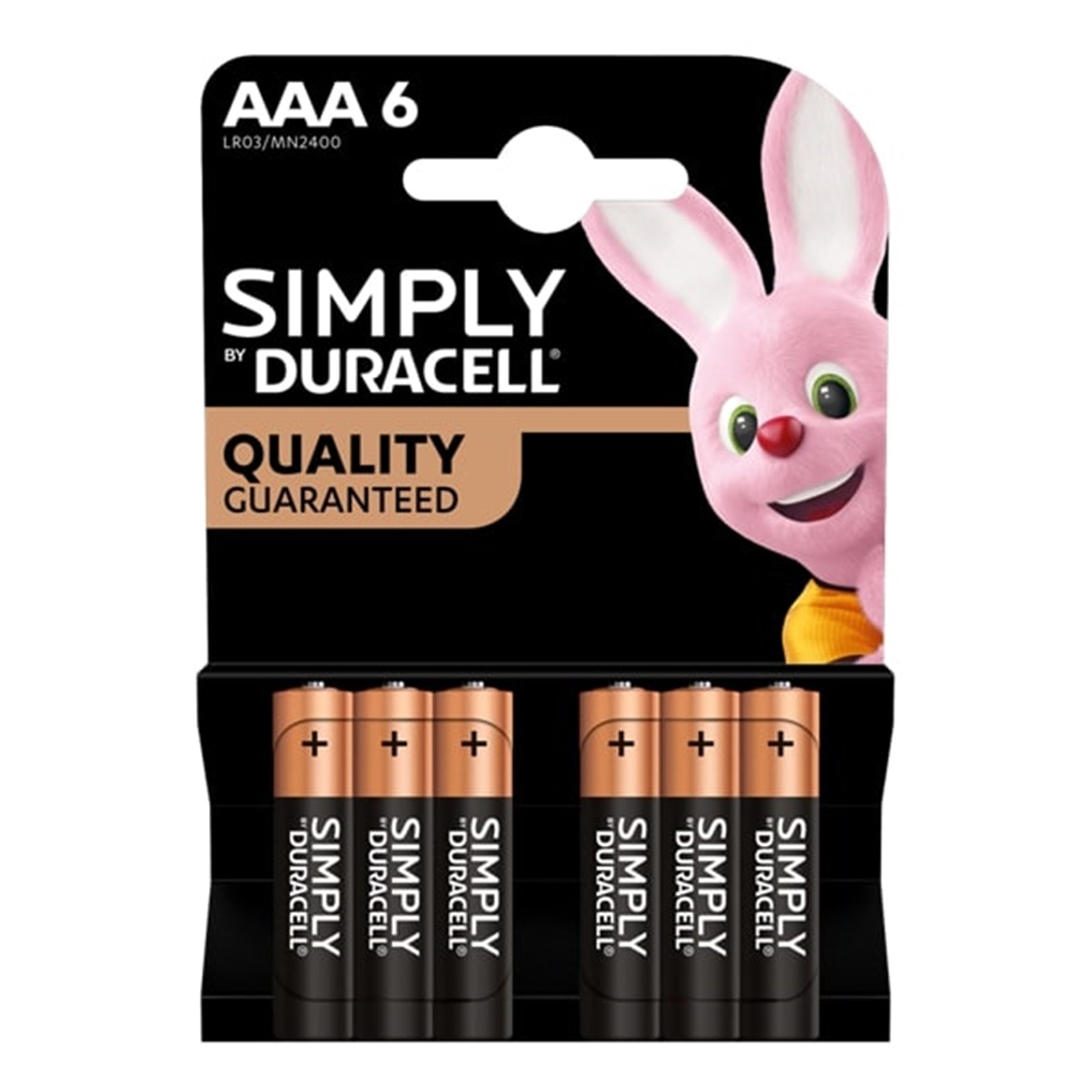 Duracell Simply Alkaline Pack of 6 AAA Batteries