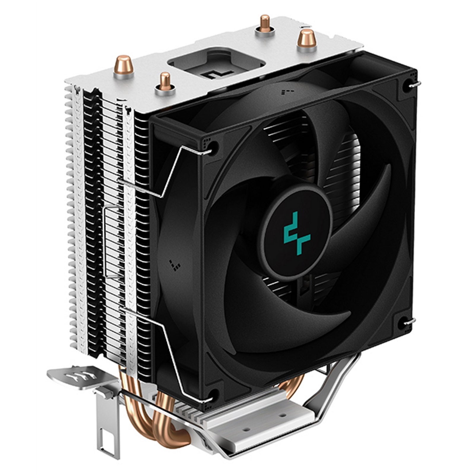 DeepCool AG200 Fan CPU Cooler, Universal Socket, Efficient 92mm PWM Cooling Black Fan, 3050RPM, 2 Heat Pipes, 100W Heat Dissipation Power, Unique Matrix Fin Design, Intel LGA 1700 Bracket Included