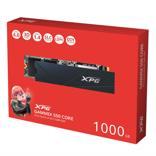 Adata GAMMIX S50 CORE (SGAMMIXS50C-1000G-CS) 1TB PCIe Gen4 x4 M.2 2280 Solid State Drive