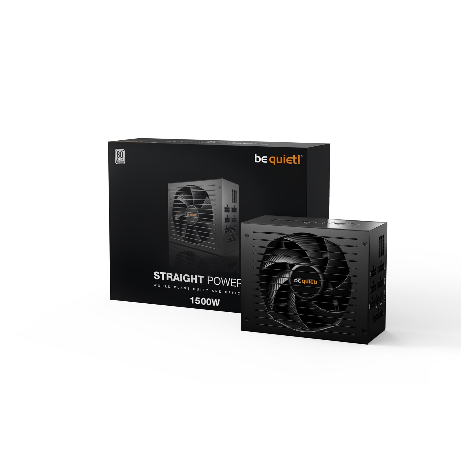 be quiet! Straight Power 12 1500W PSU, 80 PLUS Platinum, ATX 3.0 PSU with full support for PCIe 5.0 GPUs and GPUs with 6+2 pin connectors, 10-year manufacturer's warranty